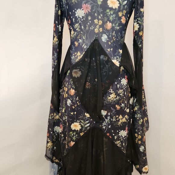 Dolls Kill Current Mood Floral Print Duster NWT SIZE S - Picture 6 of 10